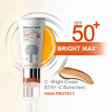کرم ضد آفتاب ث_برایت SPF50 با رنگ طبیعی برایت مکس