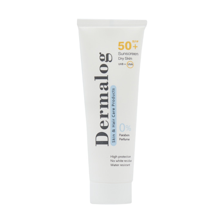کرم ضد آفتاب بی رنگ مخصوص پوست خشک SPF50 درمالوگ