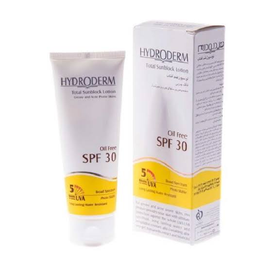 لوسیون ضد آفتاب فاقد چربی SPF30 هیدرودرم حجم 75میلی لیتر