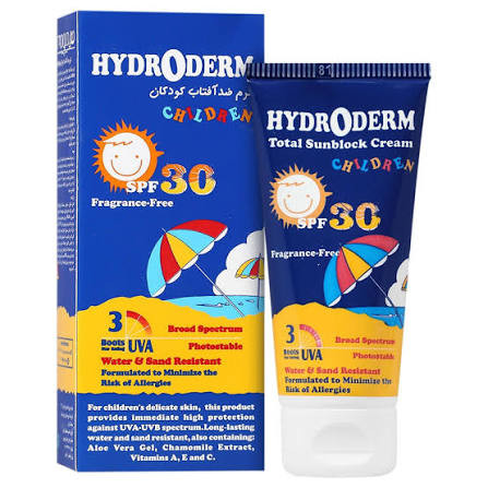 کرم ضدآفتاب کودکان هیدرودرم مدل CHILDREN SPF30 حجم 50میلی لیتر