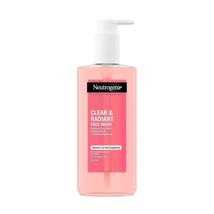ژل شستشوی صورت نوتروژینا مدل CLEAR&RADIANT حجم 200میلی لیتر