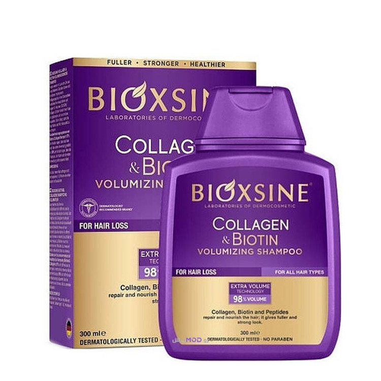 شامپو ضد ریزش مو بیوکسین مدل COLLAGEN&BIOTIN حجم 300میلی لیتر